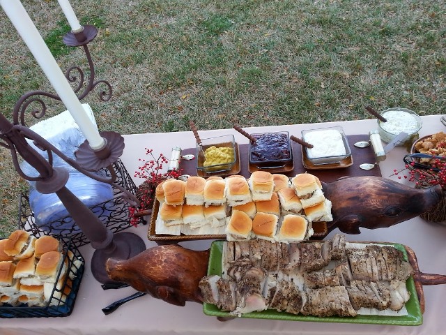 Pork Tenderloin Sliders at Outdoor Buffet